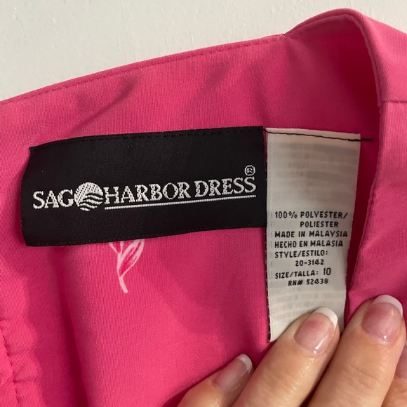 Spring Sale! Elegant Spring Pink Floral Dress by Sag Harbor in size 10 - Picture 4 of 5